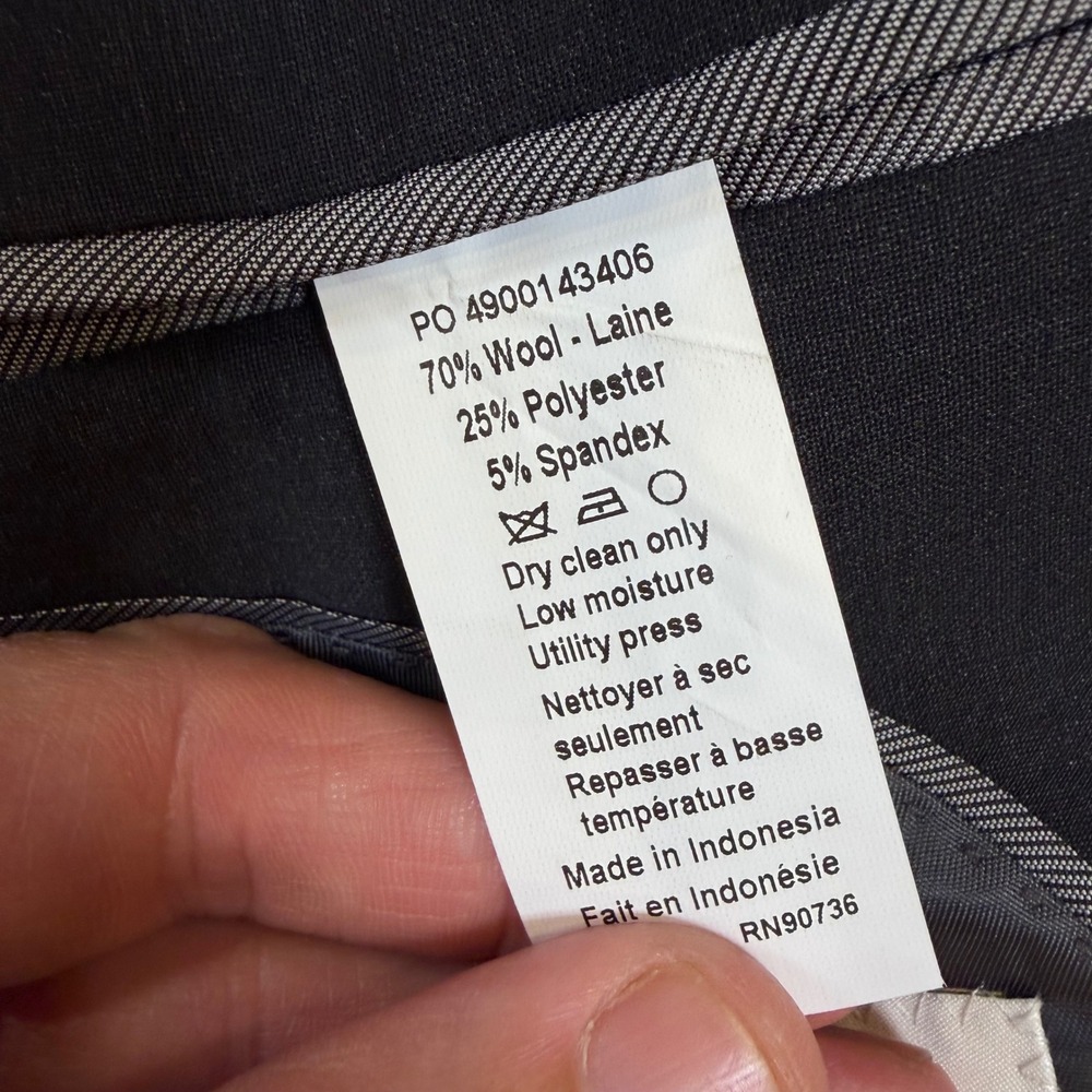 Calvin Klein Maxwell Slim Fit Blazer Charcoal Gray 40S MXLL17EZ0000 - Picture 6 of 12
